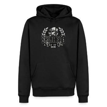 Oi Skinhead - Men’s Premium Organic Hoodie - black - Front - Nico (187cm)
