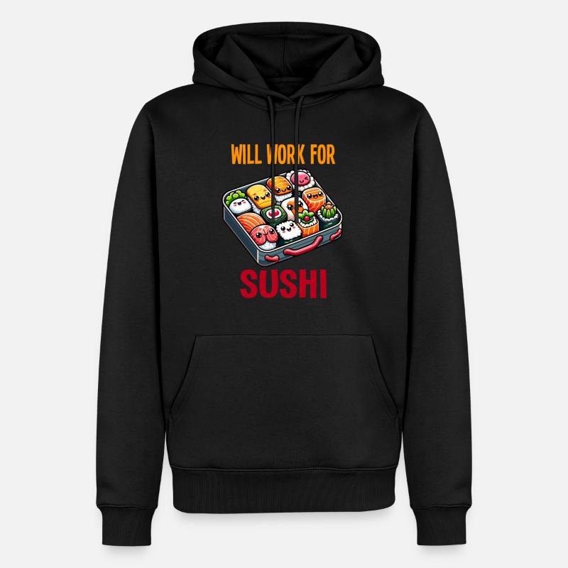 Fonctionnera pour Sushi - Sweat à capuche Premium bio Homme - noir