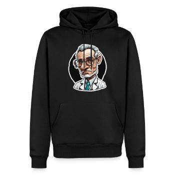 Médecin / professionnel de la santé / médecin / profession / spécialiste - Sweat à capuche Premium bio Homme - noir - Devant - Nico (187cm)