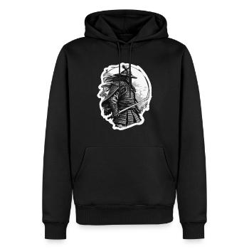 Samurai / Japanisch / Harakiri / Katana / Mann - Männer Premium Bio Hoodie - Schwarz - Vorne - Nico (187cm)