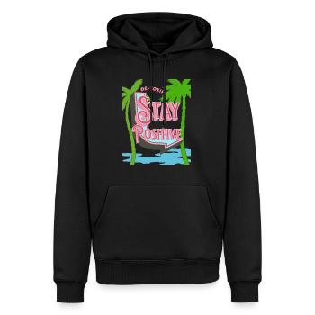 Positivity Vibes Relax Cleanse Vacances Renouveler - Sweat à capuche Premium bio Homme - noir - Devant - Nico (187cm)