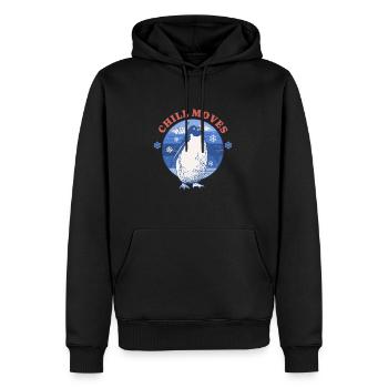 Penguin Lover Playful Happy Cheerful Arctic Flip - Männer Premium Bio Hoodie - Schwarz - Vorne - Nico (187cm)