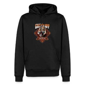 Roaring Lion Tiger Animal Lover Nature Jungle King - Männer Premium Bio Hoodie - Schwarz - Vorne - Nico (187cm)