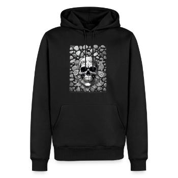 Need Rock Skull on Stones - Men’s Premium Organic Hoodie - black - Front - Nico (187cm)