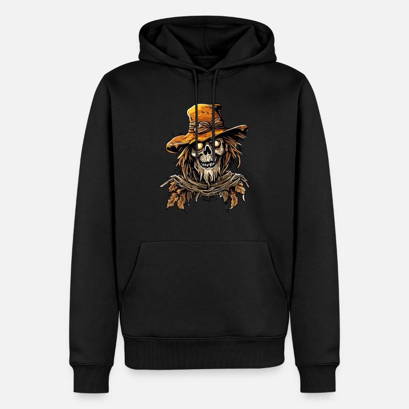 Vogelscheuche / Erntehelfer / Maisfeld / Feld - Männer Premium Bio Hoodie - Schwarz