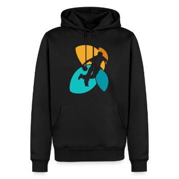 Bowler Strike Ball - Men’s Premium Organic Hoodie - black - Front - Nico (187cm)