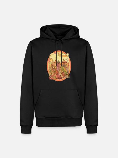 Kaninchenbau - Männer Premium Bio Hoodie - Schwarz