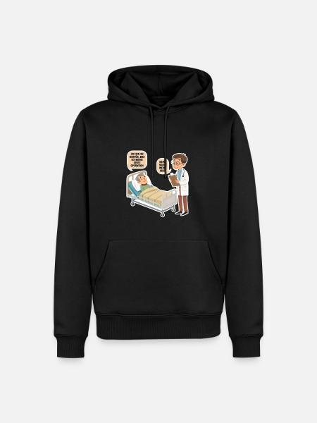 Nervös - Männer Premium Bio Hoodie - Schwarz