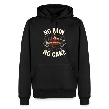 Kein Schmerz kein Kuchen - Männer Premium Bio Hoodie - Schwarz - Vorne - Nico (187cm)