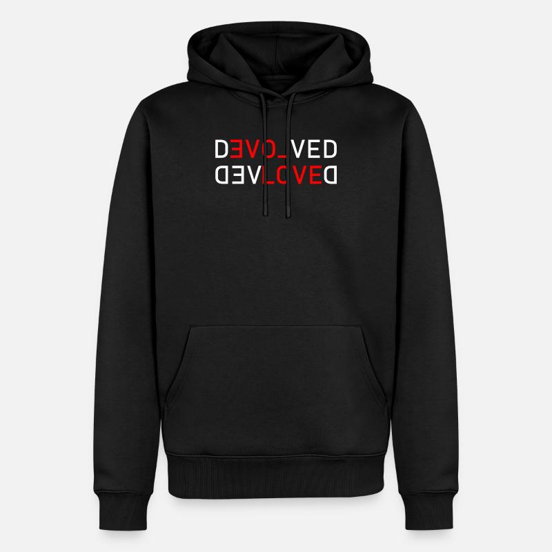 Love Devolved - Männer Premium Bio Hoodie - Schwarz