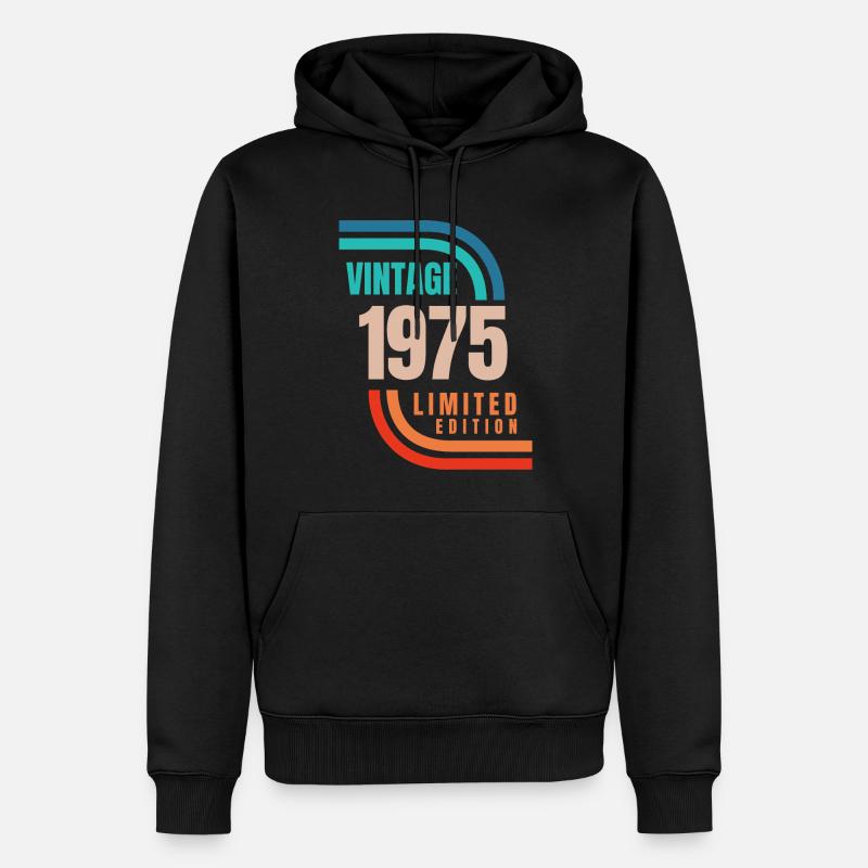 édition limitée millésime 1975 - Sweat à capuche Premium bio Homme - noir