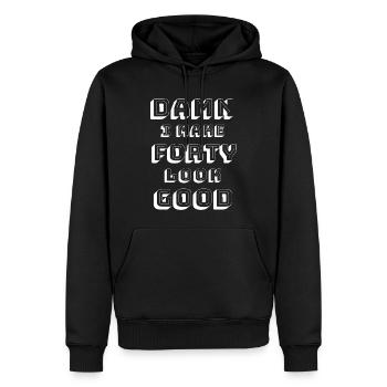 40. Geburtstag - Männer Premium Bio Hoodie - Schwarz - Vorne - Nico (187cm)