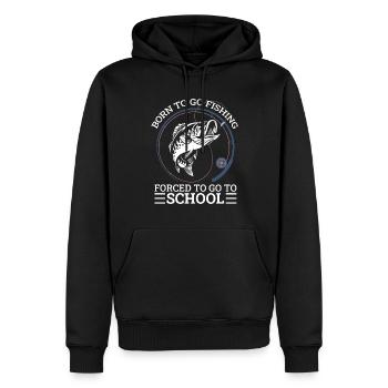 Pêcher Pêcheur Canne à pêche - Sweat à capuche Premium bio Homme - noir - Devant - Nico (187cm)