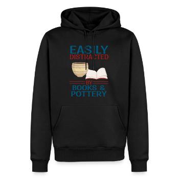 Make pottery - Men’s Premium Organic Hoodie - black - Front - Nico (187cm)