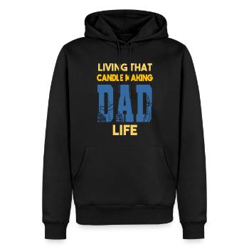 Living That Candle Making Dad Life Candle Maker - Männer Premium Bio Hoodie - Schwarz - Vorne - Nico (187cm)