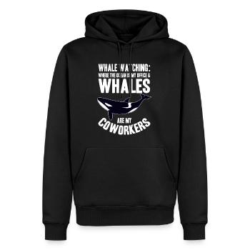 Wale beobachten | Wal Meerestier Meer Geschenke - Männer Premium Bio Hoodie - Schwarz - Vorne - Nico (187cm)