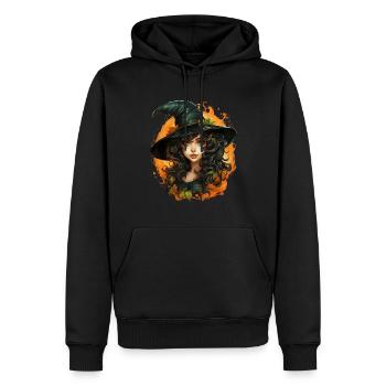 Halloween Witch I Cartoon Style I Witch - Männer Premium Bio Hoodie - Schwarz - Vorne - Nico (187cm)