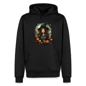 Halloween Witch I Cartoon Style I Witch - Männer Premium Bio Hoodie - Schwarz - Vorne - Nico (187cm)