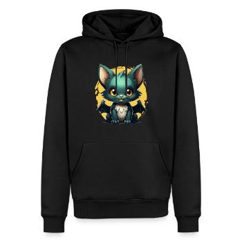 Chauve-souris Halloween I Cartoon Mignonne chauve-souris - Sweat à capuche Premium bio Homme - noir - Devant - Nico (187cm)