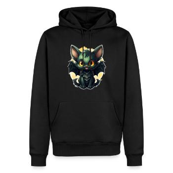 Chauve-souris Halloween I Cartoon Mignonne chauve-souris - Sweat à capuche Premium bio Homme - noir - Devant - Nico (187cm)