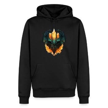 Chauve-souris Halloween I Cartoon Mignonne chauve-souris - Sweat à capuche Premium bio Homme - noir - Devant - Nico (187cm)