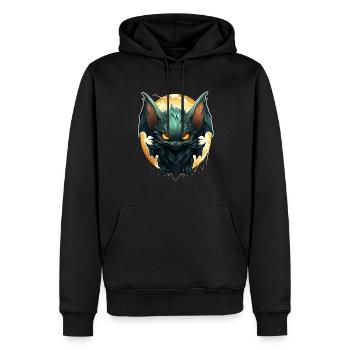 Chauve-souris Halloween I Cartoon Mignonne chauve-souris - Sweat à capuche Premium bio Homme - noir - Devant - Nico (187cm)