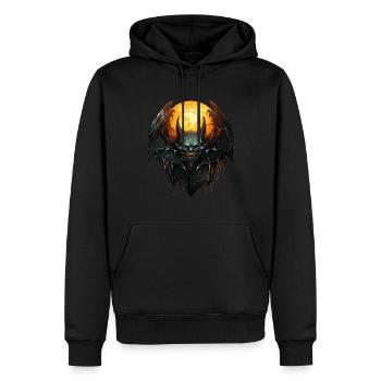 Chauve-souris Halloween I Cartoon Mignonne chauve-souris - Sweat à capuche Premium bio Homme - noir - Devant - Nico (187cm)