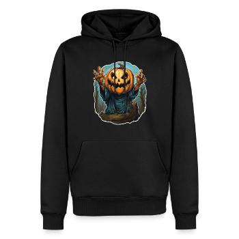Halloween Emerging Hands Citrouille effrayante - Sweat à capuche Premium bio Homme - noir - Devant - Nico (187cm)