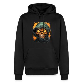 Halloween Spooky Cartoon Mummy - Männer Premium Bio Hoodie - Schwarz - Vorne - Nico (187cm)