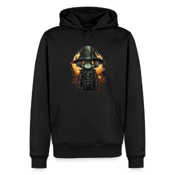 Scarecrow Halloween Cartoon Scary Scarecrow - Sweat à capuche Premium bio Homme - noir - Devant - Nico (187cm)