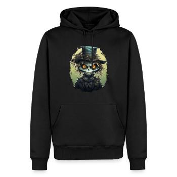 Scarecrow Halloween Cartoon Scary Scarecrow - Sweat à capuche Premium bio Homme - noir - Devant - Nico (187cm)