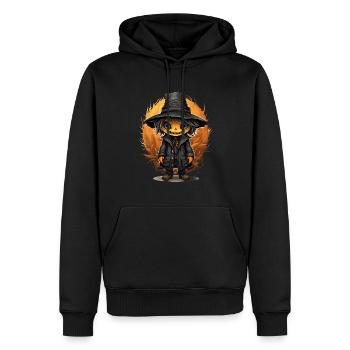 Scarecrow Halloween Cartoon Scary Scarecrow - Sweat à capuche Premium bio Homme - noir - Devant - Nico (187cm)