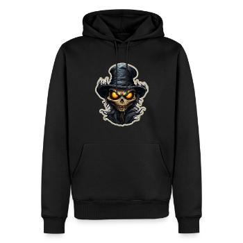 Scarecrow Halloween Cartoon Scary Scarecrow - Sweat à capuche Premium bio Homme - noir - Devant - Nico (187cm)