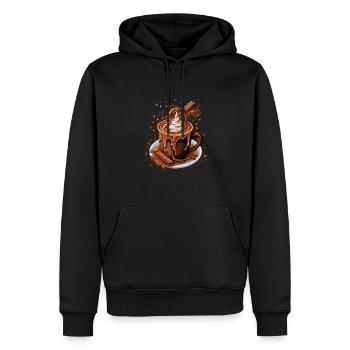 Hot Chocolate Mug I Chocolate Lover I Hot - Männer Premium Bio Hoodie - Schwarz - Vorne - Nico (187cm)