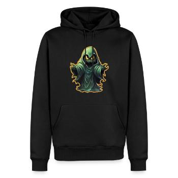 Ghost Lover Cartoon Style Halloween Ghost Spooky - Männer Premium Bio Hoodie - Schwarz - Vorne - Nico (187cm)