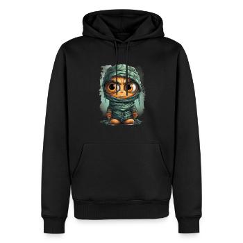 Halloween Spooky Cartoon Mummy - Männer Premium Bio Hoodie - Schwarz - Vorne - Nico (187cm)