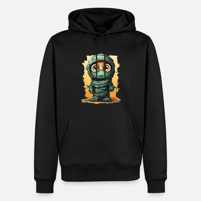 Halloween Spooky Cartoon Mummy - Sweat à capuche Premium bio Homme - noir