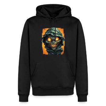 Halloween Spooky Cartoon Mummy - Männer Premium Bio Hoodie - Schwarz - Vorne - Nico (187cm)