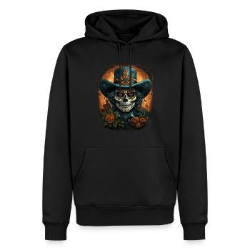 Day Of The Dead I Sugar Skull I Dia De Los Muertos - Männer Premium Bio Hoodie - Schwarz - Vorne - Nico (187cm)