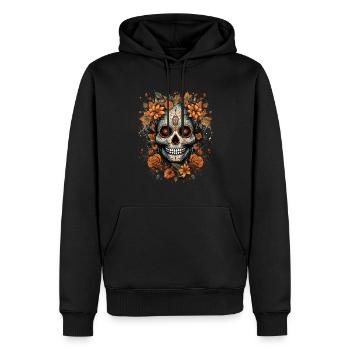 Day Of The Dead I Sugar Skull I Dia De Los Muertos - Männer Premium Bio Hoodie - Schwarz - Vorne - Nico (187cm)