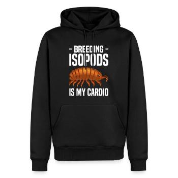 Isopoden - Männer Premium Bio Hoodie - Schwarz - Vorne - Nico (187cm)