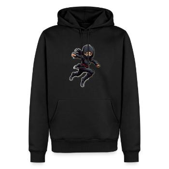 Charming Ninja Fighter I Ninja Girl I Ninja - Männer Premium Bio Hoodie - Schwarz - Vorne - Nico (187cm)