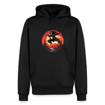 Charming Ninja Fighter I Ninja Girl I Ninja - Männer Premium Bio Hoodie - Schwarz - Vorne - Nico (187cm)