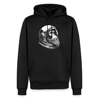 Lustiger Astronaut Affe - Männer Premium Bio Hoodie - Schwarz - Vorne - Nico (187cm)