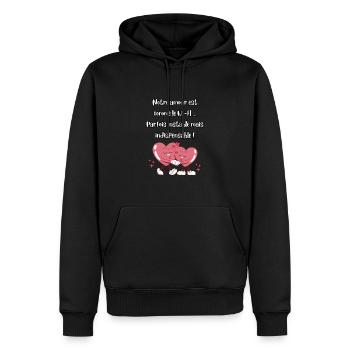 Déclaration amoureuse humoristique saint-valentin - Sweat à capuche Premium bio Homme - noir - Devant - Nico (187cm)