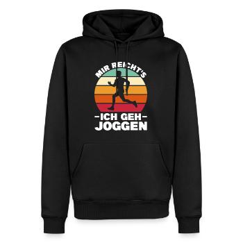 Jogging Sport Sprinten Joggen Geschenk - Männer Premium Bio Hoodie - Schwarz - Vorne - Nico (187cm)