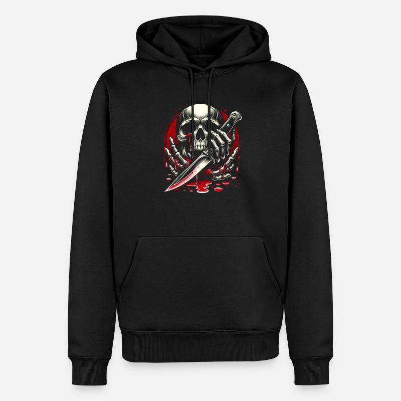 Der Sensenmann - Männer Premium Bio Hoodie - Schwarz