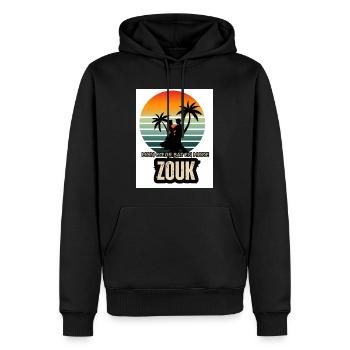 Mon Cœur Bat en Mode Zouk - Männer Premium Bio Hoodie - Schwarz - Vorne - Nico (187cm)