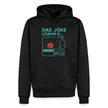 Dad Joke Loading - Men’s Premium Organic Hoodie - black - Front - Nico (187cm)
