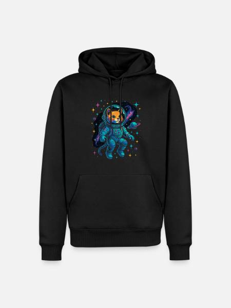 Space Cat - Astronaut Cat - Men’s Premium Organic Hoodie - black